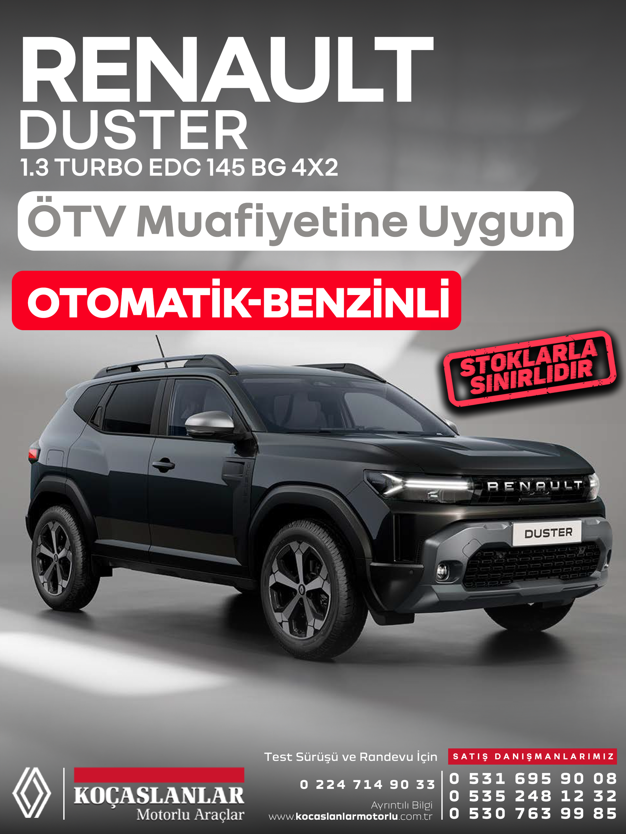 ÖTV Muafiyetine Uygun Duster